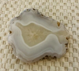 Agate Quartz Polished Geode Slice 16g - Picture 1 of 3