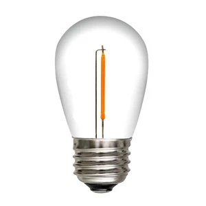 S14 LED Vintage Edison Filament E26 Patio Light Bulbs Warm White Shatterproof - Picture 1 of 4
