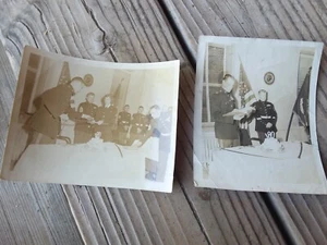 2 Vintage Photos "180th Birthday U.S. Marines" Military History Collect Snapshot - Picture 1 of 3