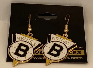 NHL Boston Bruins Pierced Dangle Earrings Peter David NEW - Bild 1 von 5