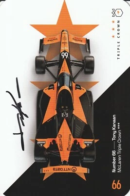 2023 TONY KANAAN signed INDIANAPOLIS 500 only HERO PHOTO CARD INDY CAR McLAREN c - Image 1 of 2