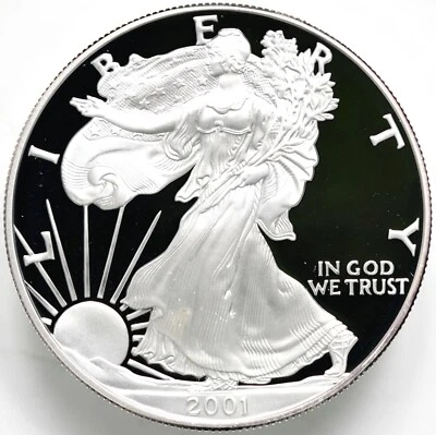 American Eagle 2001 con prueba de plata con caja y certificado de autenticidad Foto 1 de 4
