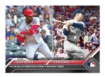 Jordan Walker/Ted Williams - 2023 MLB TOPPS NOW Card 87 - Ties Record - IN HAND! - Image 1 of 3