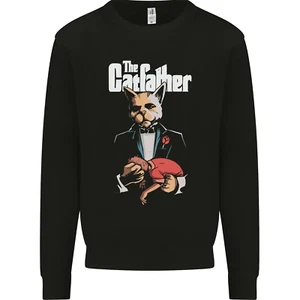 Gris con Like With The Cat Padre Parodia Hombre Jersey Sudadera - Imagen 1 de 2