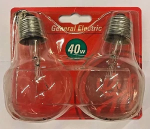 2 PEZZI GOCCIA 40 WATT E27 LAMPADINA GENERAL ELECTRIC LUCE CHIARA COPPIA GE 230V - Imagen 1 de 1