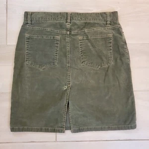 Vintage Y2K Old Navy Corduroy Mid Length Skirt Green Size 6 00s Grunge - Picture 1 of 10