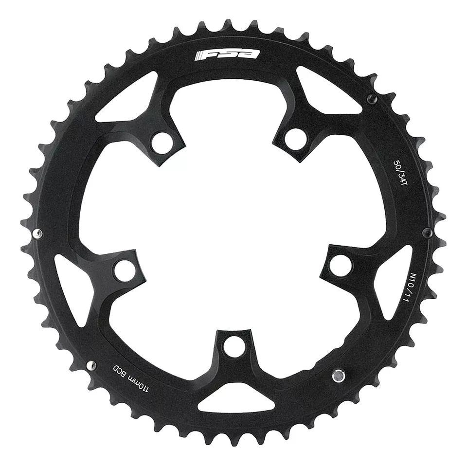 FSA Pro Road 50 & 34 Compact 5-Arm 110mm 10/11-Speed Alloy Chainring Set - Image 1 of 1
