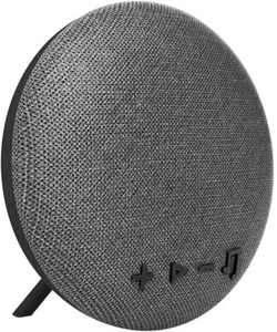 Altavoz Inalámbrico Bluetooth Tzumi Mini Deco Circular Guijarro Elegante Tela Gris  - Imagen 1 de 12