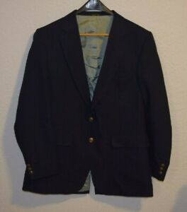 Edgeworth Men's Navy Blue Blazer Two Button Front 