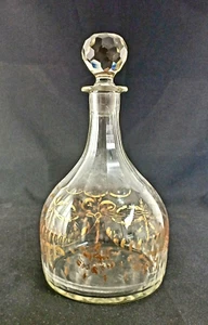 Huge Antique Imperial Russian Crystal Glass Decanter Faceted Gilded 31cm high - Picture 1 of 9
