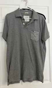 Abercrombie & Fitch New York 1892 Muscle Fit Gray Mens Polo Shirt XXL Slim Fit - Picture 1 of 4