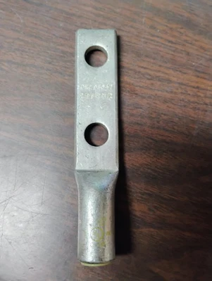 NSI AL2/0-N AL2/0N ALUMINUM COMPRESSION LUG 1/2" STUD 2-HOLE NEW *LOT OF 5* - Image 1 of 4