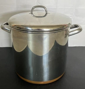 REVERE WARE 12 Quart Topf Kupferboden Edelstahl 91a Hergestellt in den USA - Bild 1 von 18