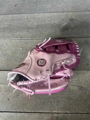 Wilson A300 Pink Right Handed  T-Ball Baseball Glove 10.5" Youth Kids - Image 1 of 4