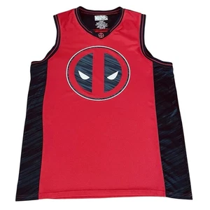 Marvel Deadpool 91 Basketball Trikot Herren Größe LG Rot Schwarz Tank Top - Bild 1 von 6