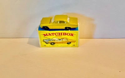Vintage 1960s Lesney Matchbox #36 Gold Opel Diplomat Car with original Box - Image 1 of 4