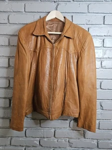 Cassidy Leather Fashions Damen Jacke Gr. 42 XL braun durchgehender Reißverschluss Taschen gefüttert - Bild 1 von 13