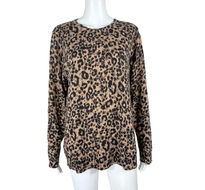 CHARTER CLUB 100% Cashmere Luxury NEW NEW Sweater Leopard Animal Print XL - NTSF - Image 1 of 4