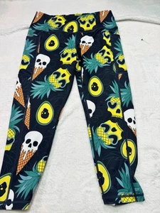 Constantly Varied Gear CVG Med Leggings Ice Cream/Avocado/pineapple Skulls - Picture 1 of 7