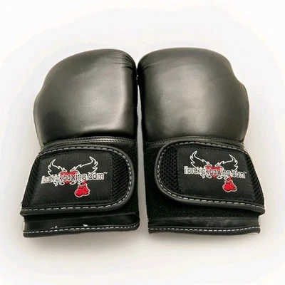 ILKB I Love Kickboxing Negro 12 OZ Century Guantes de Boxeo Entrenamiento Sparring S NUEVO Foto 1 de 4