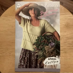 PATONS Book 652 Summer Cotton Sweaters Knitting Book - 7 Patterns - Picture 1 of 9