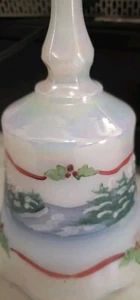 Fenton Whitton 1993 Christmas Bell Iridescent Hand Painted By C Smith - Picture 1 of 6