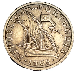 Portugal 2 1/2 Escudos, 1968 Unc~Ship~Free Shipping #A117 - Picture 1 of 2