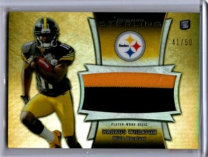 2013 Bowman Sterling Jumbo Relic Markus Wheaton ROOKIE JERSEY STEELERS 41/50 - Bild 1 von 1