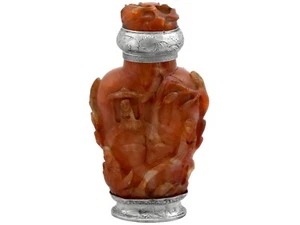 Antique Hardstone and Silver Scent Bottle Circa 1840 - Picture 1 of 19