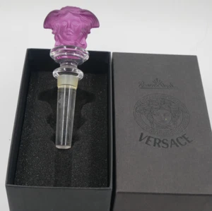 ROSENTHAL VERSACE CABEZA DE MEDUSA TAPÓN DE BOTELLA DE VIDRIO COMO NUEVO EN CAJA NUNCA USADO PÚRPURA - Imagen 1 de 4