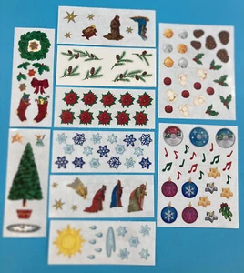 Lot /10 Sheets - Creative Memories Christmas Stickers, Some RARE, Vintage/ Y2K a - Picture 1 of 9