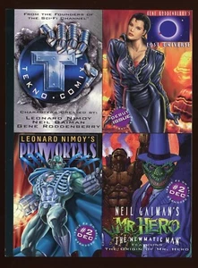 1995 Big Entertainment Tekno Comix 4 karty Niecięty arkusz promocyjny - Zdjęcie 1 z 2