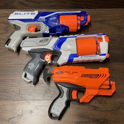 Nerf Gun Lot. Lot Of 3 Guns With Darts - Image 1 of 4