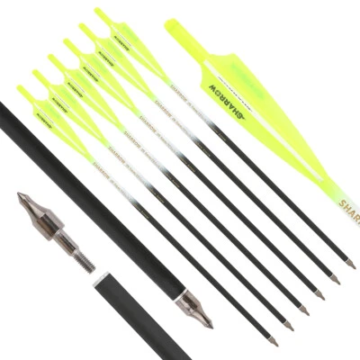 Crossbow Bolts Carbon Arrow 16" 17" 18" 20" 22" Target Archery Bow Hunting Shoot - Image 1 of 4