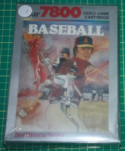 Boxed Atari 7800 Game: Real Sports Baseball #1 New Original Plastic Wrap - Picture 1 of 4