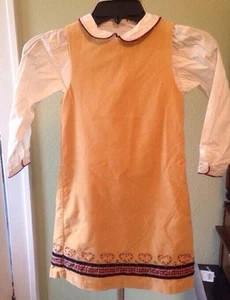 Talbots Kids Girls White Button-Up Blouse & Velvet Dress. Size 5.  WONDERFUL.   - Picture 1 of 8