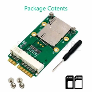 Mini PCI-E Adapter with SIM Card Slot for 3G/4G ,WWAN LTE ,GPS card - Picture 1 of 5