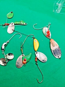 vintage fishing lure Erie dearies,Swiss Gem, sure lure and more, hook a worm . - Picture 1 of 4