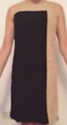 Beautiful brand new petite biscuit and black panel dress