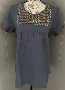 NEW RELEASE Lularoe Paisley Embroidered Top Shirt Boho Beautiful Medium M Print - Picture 1 of 3