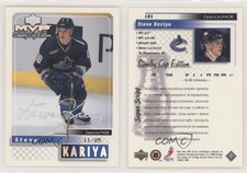 1999 Upper Deck MVP Stanley Cup Edition Super Script /25 Steve Kariya Rookie RC