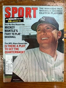 Mickey Mantle's Fight to Play Baseball July 1966 SPORT Magazine - Picture 1 of 5