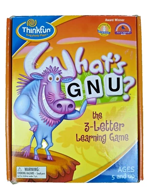 What's GNU? ThinkFun Letter Word Learning Spelling Family Game Early Learning - Image 1 of 4