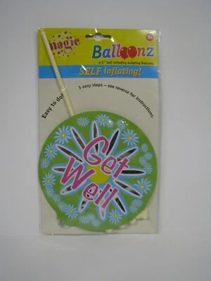 Self-Inflating Balloons with Sticks 4.5" Get Well Set of 6 - Image 1 of 2