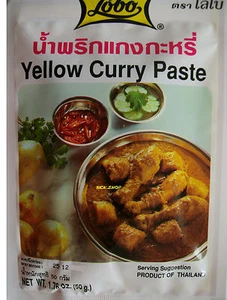 pasta de curry amarillo original Tailandia pasta de curry amarillo Asia comida pasta de especias 50 g - Imagen 1 de 2
