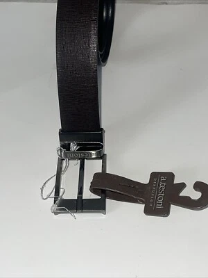 Cinturón Hombre a.testoni Cuero Marrón Talla 36 Difusión Hecho en Italia Foto 1 de 4