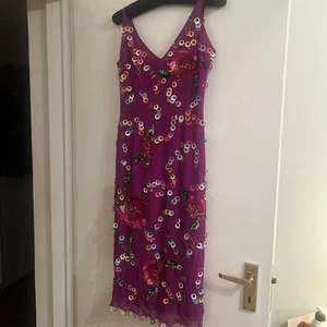 Frank Usher Purple Sparkly Party Dress Size 10 - Picture 1 of 3