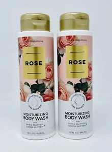 X2 Bath & Body Works ROSE Moisturizing Body Wash LARGE 13 oz SHEA & COCOA BUTTER - Picture 1 of 1