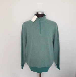 Herren DEL SANTO Pullover 100 % Cashmere Kashmir Gru Gr. 56 NEW ! - Picture 1 of 9