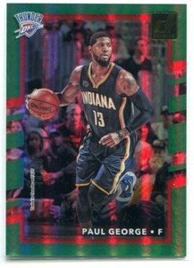 2017-18 Donruss Holo Laser Green 102 Paul George 74/99